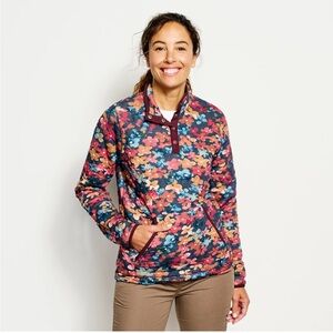 Orvis Women’s Outdoor Quilted 1/4-Snap Sweatshirt EUC Medium